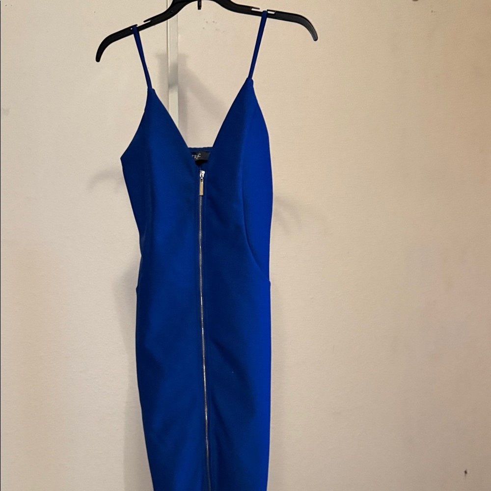 Trac Cobalt Blue Backless Dress‎ with Spaghetti Straps